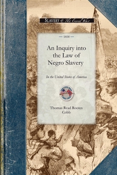 Paperback An Inquiry into the Law of Negro Slavery Book