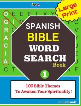 Paperback Large Print SPANISH BIBLE Word Search Book [Spanish] Book