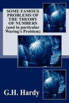 Paperback Some Famous Problems of the Theory of Numbers and in particular Waring's Problem Book