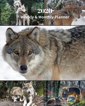 Paperback 2020 Weekly and Monthly Planner: Wolves Collage-Nature - Monthly Calendar with U.S./UK/ Canadian/Christian/Jewish/Muslim Holidays- Calendar in Review/ Book