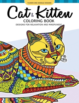 Paperback Cat and Kitten Coloring Book: A Pet coloring book for cat lover. An Adult coloring book