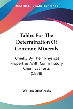 Tables for the Determination of Common Minerals