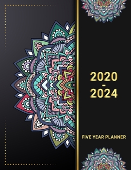 Paperback 5 Year Planner 2020 - 2024: Colorful Life 5 Year Planner Calendar Book 2020-2024 Size 8.5 x 11 Inch, 60 Months Calendar, 5 Year Appointment Calend Book