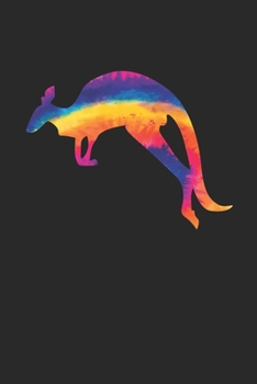 Tie Dye Kangaroo Notebook - Kangaroos Gift - Vintage Kangaroo Lover Journal - Tie Dye Diary for Kangaroo Lovers Zookeepers Endangered Animal ... Diary, 110 page, Lined, 6x9 (15.2 x 22.9 cm)