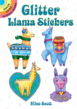 Paperback Glitter Llama Stickers Book