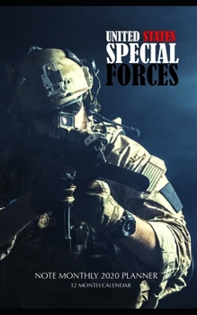 Paperback United States Special Forces Note Monthly 2020 Planner 12 Month Calendar Book