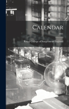 Hardcover Calendar; 1881 Book