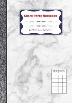 Paperback Graph Paper Notebook: Quad Ruled 4x4 - 110 Pages - 7" x 10" Squared Graphing Paper * Blank Notebook * Grid Paper * Softback ...(Composition Book