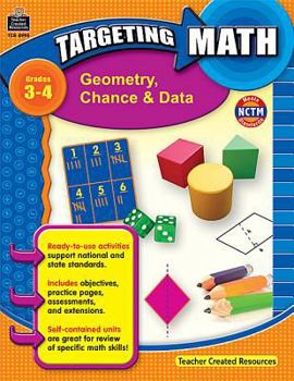 Paperback Targeting Math: Geometry, Chance & Data Book