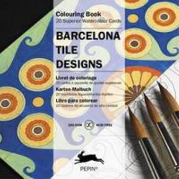 Paperback Barcelona Tile Designs: Colouring Cards (Multilingual Edition) Book