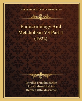 Paperback Endocrinology And Metabolism V3 Part 1 (1922) Book
