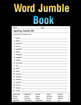 Paperback Word Jumble Book: 100 Word Jumble Book Worksheet Activity book