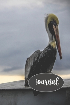 Paperback Pelican Journal: 100-page blank lined journal featuring a pelican Book