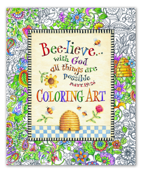 Paperback Bee-Lieve...with God All Things Are Possible Coloring Art Book
