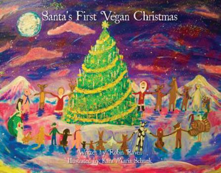 Hardcover Santa's First Vegan Christmas [Large Print] Book