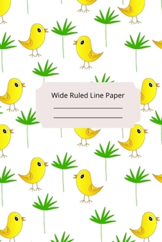 Paperback Baby Chicken Theme Wide Ruled Line Paper Book