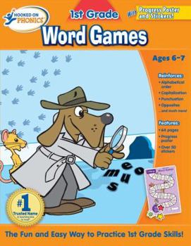 Paperback 1st Grade Word Games (Hooked on Phonics) Book