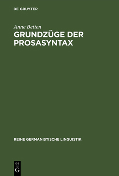 Hardcover Grundzüge der Prosasyntax [German] Book