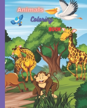 Paperback Animal coloring books: animal coloring books for kids ages 4-8 Book