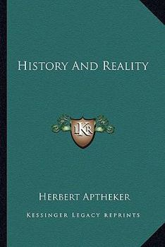 Paperback History And Reality Book