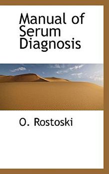 Paperback Manual of Serum Diagnosis Book