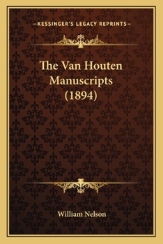 Paperback The Van Houten Manuscripts (1894) Book