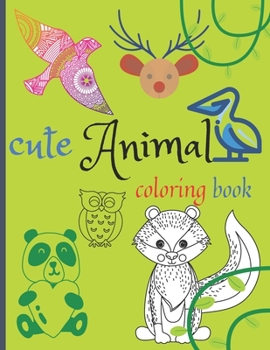 Paperback cute Animal coloring book: Easy and Fun Educational Coloring Page, Great gift for kids, Difference animal coloring book, Book