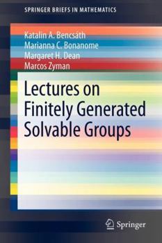 Paperback Lectures on Finitely Generated Solvable Groups Book