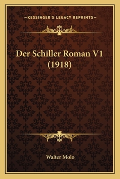 Paperback Der Schiller Roman V1 (1918) [German] Book