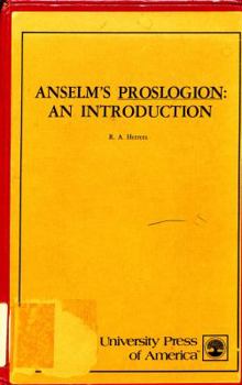 Hardcover Anselm's Proslogion: An Introduction Book