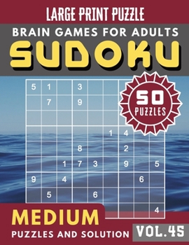 Paperback Sudoku Medium: suduko puzzle books for adults large print - Full Page suduko for adults Maths Book to Challenge Your Brain Large Prin [Large Print] Book