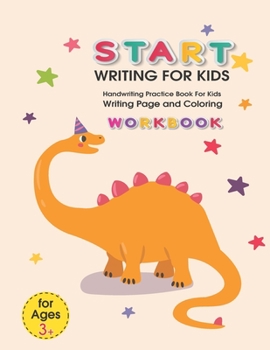 START WRITING FOR KIDS: Handwriting Practice Book For Kids Writing Page and Coloring Book : Numbers 1-10 : For Preschool, Kindergarten, and Kids Ages 3+ :8.5x11 : 50 pages : Purple Cover