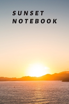 Paperback Sunset Notebook: Blank (unlined) Lined Journal, 120 Pages, 6 x 9, gift for women, Soft Cover (beach sundown), Matte Finish Book