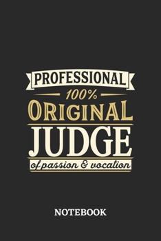 Paperback Professional Original Judge Notebook of Passion and Vocation: 6x9 inches - 110 dotgrid pages - Perfect Office Job Utility - Gift, Present Idea Book