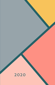 2020: Modern Color Block Design in Gray, Yellow & Pink - Monthly & Weekly Planner / Diary / Agenda from January until December 2020, monthly grid, lined weekly pages + notes for SIMPLY PLANNING