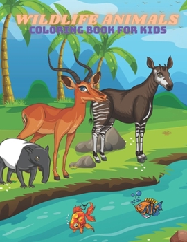 Paperback WILDLIFE ANIMALS - Coloring Book For Kids Book