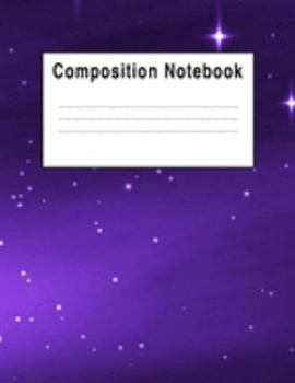 Composition Notebook: Stars Constellation Purple