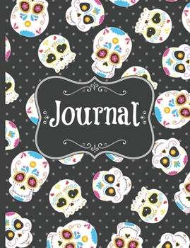 Paperback Journal: Sugar Skull Notebooks for Kids - Halloween - Day of the Dead -Dot Grid Journal Book