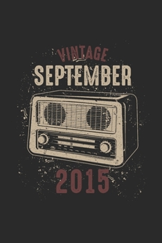 Paperback Vintage September 2015: Blank Lined Notebook - Journal for Birthday Gift Idea Book