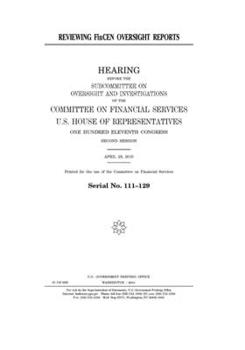 Paperback Reviewing FinCEN oversight reports Book