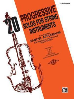 Paperback 20 Progressive Solos for String Instruments: Bass Book