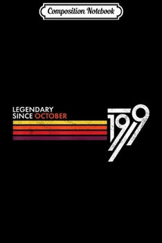 Composition Notebook: Legendary Since October 1979 40th Birthday Gift Journal/Notebook Blank Lined Ruled 6x9 100 Pages