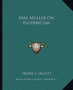 Paperback Max Muller On Esotericism Book