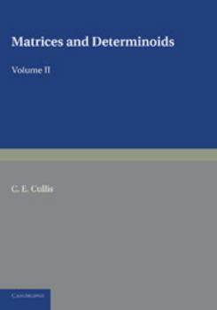 Paperback Matrices and Determinoids: Volume 2 Book