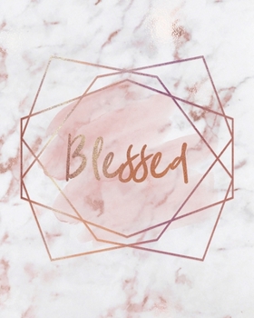 Paperback Blessed Notebook: Lined Journal - 150 Pages - 8x10 inch Book