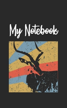 My Notebook: Gazelle  Retro And Vintage Style 100 Pages And Lined