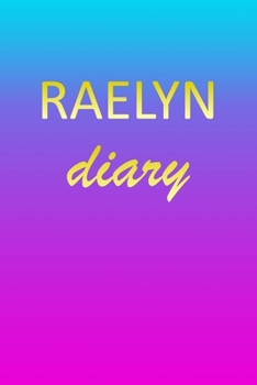 Paperback Raelyn: Journal Diary - Personalized First Name Personal Writing - Letter R Blue Purple Pink Gold Effect Cover - Daily Diaries Book