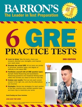 Paperback 6 GRE Practice Tests Book