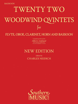 Paperback 22 Woodwind Quintets - New Edition: Bassoon Part Book
