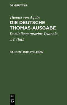 Hardcover Christi Leben: III: 35-45 [German] Book